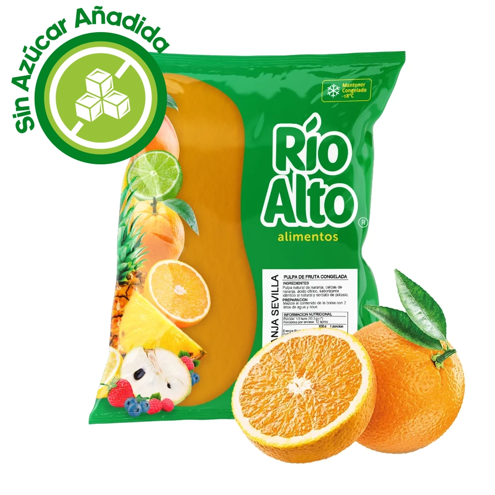 Pulpa congelada de Naranja Sevilla Sin Azúcar 1 Kilo